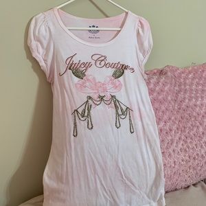 Pink distressed color Juicy Couture top